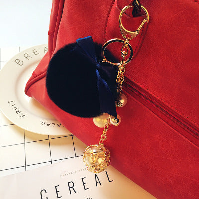 Wholesale Rex Rabbit Fur Tassel Plush Keychains